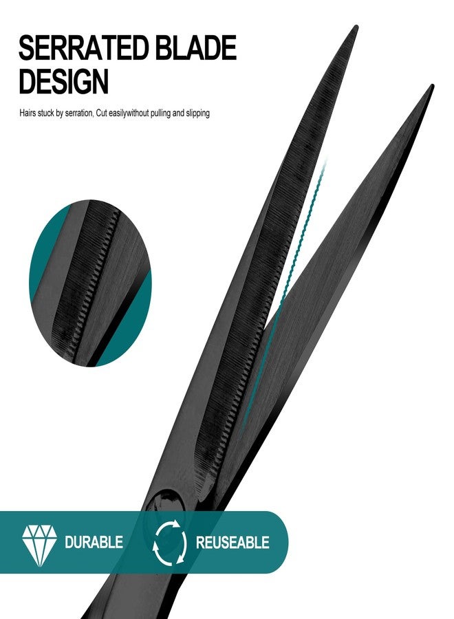 Lobodt Professional beard scissors, 4.9-inch (black) small pointed stainless steel hairdressing scissors, Moustache Trimming，suitable for personal care and beauty of both men and women - Image 3